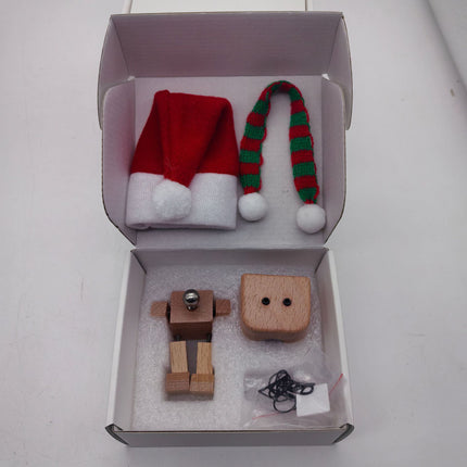 Wooden Man Figurine: Shaking Car Dashboard Decor, Magnetic Accents