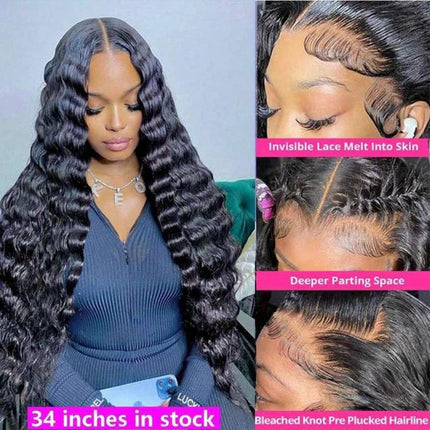 Raw Cambodian Hair Deep Wave HD Closure Wig